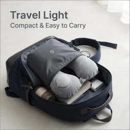 Portable Self Inflating Travel Neck Pillow Ergonomic U Shaped Air Cushion Soft Skin-Friendly Velvet Pillow for Flight Road Trip