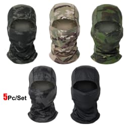 1pc/5pcs Stretchy Breathable Balaclava Cap Unisex Bicycle Motorcycle Helmet Inner Cap Outdoors Hiking Hunting Ski Mask Scarf