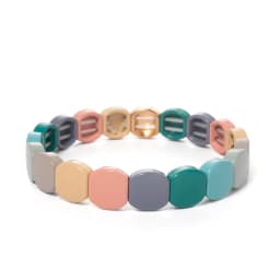2025 Colorful Bangle For Women Boho Elastic Beaded 10mm Bracelets Enamel Jewelry