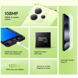 Xiaomi Redmi Note 14 4G Global Version Cellphone NFC 108MP AI Camera MediaTek Helio G99-Ultra 256GB 6.67" 120Hz AMOLED Display