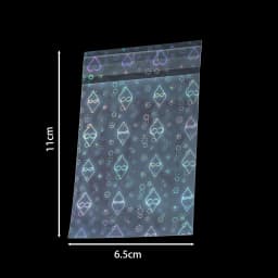 50pcs Holographic Shiny Transparent Plastic Bag Self Sealing Colorful Jewelry Bag for Necklace Bracelet Gift Packag Storage Bags