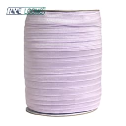 NINE LOOMS Plain Shiny Fold Over Elastics FOE 5/8" 15mm Spandex Band Tape Hair Tie Headband DIY Sewing Trim 50 100 Yard by Spool