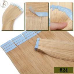 TESS Tape In Human Hair Extensions 2.5g/pc Natural Hair Extensions Hair Brown Adhesive Skin Weft Double Side Seamless Invisible