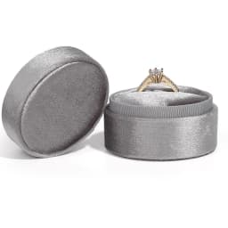 Single Velvet Ring Box Cute Oval Shaped Display Jewelry Box For Wedding Ceremony Ring Box Packaging Gift Packaging Accessories