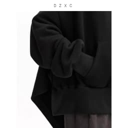 Irregular Sweatshirt~ Black Hooded Sweatshirt Women's Jacket, All-Cotton, Loose Fit, Casual, Slimming, New Autumn Style