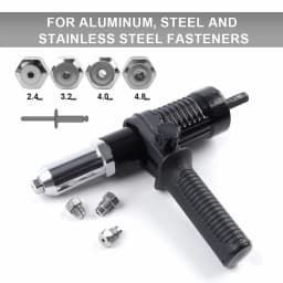 Hex Shaft Electric Drill Rivet Gun Adapter, Riveting Tool Conversion Connector, For 2.4mm 3.2mm 4.0mm 4.8mm Blind Rivets