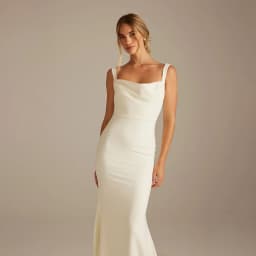 Customized Elegant Mermaid White Wedding Dress Square Collar Spaghetti Strap Bride Gown Illusion Backless With Button Robe 2026