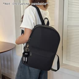 Backpack, Backpack, Large Capacity Korean Version, Instagram Style, Simple and Versatile, Solid Color, Trendy Backpack