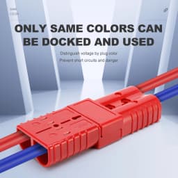 2pcs 50A Plug 2P Charging Connector 600V Quick Plug Car Battery Power Connectors Electrical Wire Cable Connectors