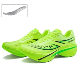 IRUNSVAN Full Palm Innovative Carbon Plate Board Double Knitting Breathable Dual Density Light Weight Fashion Sport Running Shoe