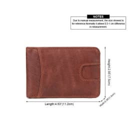 GENODERN Casual Small Wallet for Men Cow Leather Male Slim Wallets Short Mini Wallet with Card Holder Pocket Purses