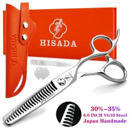 HISADA Barber Scissors Japanese Handmade VG10 Material Scissors 6-7 Inch Rose Gold Scissors Professional Hairdressing Scissors