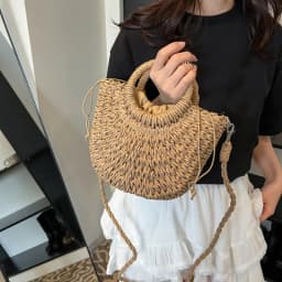 Bohemian Style Straw Handbag High Quality Multi-functional Shopping Bag Suitable For Travel and Vacation