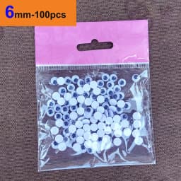 100pcs/Box DIY Safety Wiggly Googly Eyes Stickers Self Adhesive For Crafts Toys Black White Big Movable Doll Amigurumi