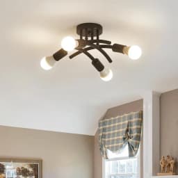 Retro-Style Wrought Iron Pipe Pendant Light, Industrial Art Pendant Lamp for Modern Living Room and Bedroom Lighting Decor