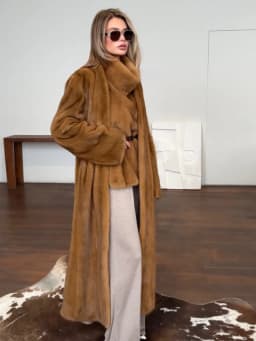 Winter Long Thick Warm Faux Mink Fur Jacket Coat Women With Belt High Quality Luxury Long Mink Fur Cardigan Jacket Ladies