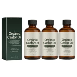 Organic Castor Oil Cold Pressed Hexane Free Ricinoleic Acid Hydrating Body Oil Moisturizing Dry Skin Sensitive Skin Care