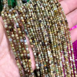 Fine 100% Natural Stone Beads Faceted Red Garnet Loose Round Gemstone For Jewelry Making DIY Bracelet Necklace Charm 2-4mm