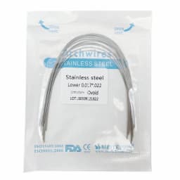 10pcs/pack Dental Orthodontic Stainless Steel Round/Rectangular Wire Ovoid Form Dentist Material Dental Arch Wire