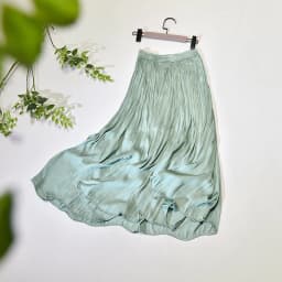 Summer Silky Skirt Elastic High Waist Glossy Silky Long Skirt Sea-Island Filament A-line Skirts Beach Vacation Pearlescent Dress