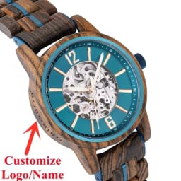 BOBO BIRD Wooden Automatic Mechanical Watch Men New Top Luxury Wristwatch Fashion Luminous Clock Great Gift Wood Box Custom Logo