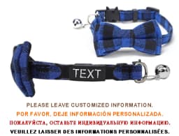 Personalized Cat Collar Name ID Bowknot Safety Breakaway Bow Tie Buckle Plaid Chihuahua Necklace Elastic Adjustable Dog Collar