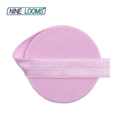 NINE LOOMS Plain Shiny Fold Over Elastics FOE 5/8" 15mm Spandex Band Tape Hair Tie Headband DIY Sewing Trim 50 100 Yard by Spool