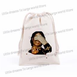 Michael Jackson Drawstring Bag Graphic Figure Print Pockets Gifts Bags Portable Jewelry Storage Pouches Men Women Packing Bags