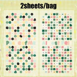 8 Sheets/4 Pack Cute Mini Emotion Emoji Stickers, Nail Stickers for DIY Scrapbooking, Photo Frame Collage Material Decoration