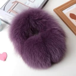 Winter Natural Real Fox Fur Earmuffs Plush Warm Decorate Women Cute Solid Ear Warmer Headphones Neck Warm Bib Scarf