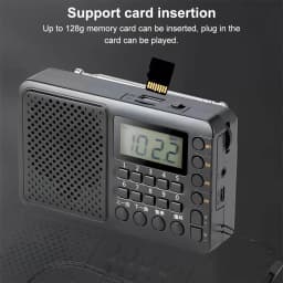Full Band Radio with LED Screen Display Portable FM/AM/SW Receiver MP3 Music Player for Home Outdoor Gifts for Seniors Elderly