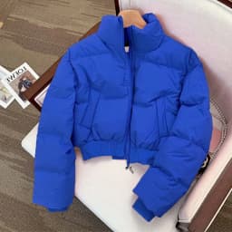 Elegant Pink Short Cotton Jacket Women's plus Size Bread Coat Winter New Style Commute Straight Tube Long Sleeve Zipper Pure ...