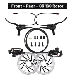 BUCKLOS Power Off Electric Bicycle Brakes 2 Piston with G3 Rotor E-Bike Hydraulic Disc Brake Set Aluminum Alloy Bike Brakes