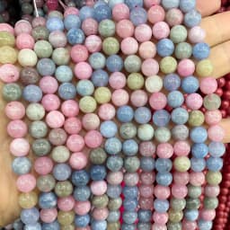 6 8 10MM Natural Stone Jade Chalcedony Round Multicolors Loose Beads For Jewelry Making Diy Charm Bracelets Necklace Accessories
