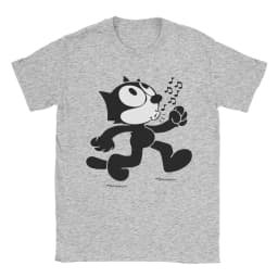 Felixes The Cat Walking T-Shirts for Men Women Fashion 100% Cotton Tees Crew Neck Short Sleeve T Shirt Gift Idea Tops