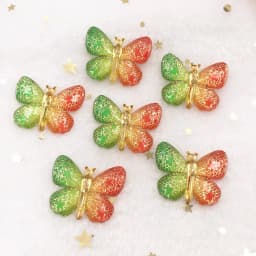 Resin Shiny Colorful Crystal Butterflies Flatback Rhinestone 1 Hole Appliques Ornaments 10pcs Home Figurines decor Crafts