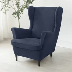 Polar Fleece Wing Chair Cover Stretch Spandex Wingback Armchair Covers Solid Color Relax Sofa Slipcovers With Seat Cushion Cover