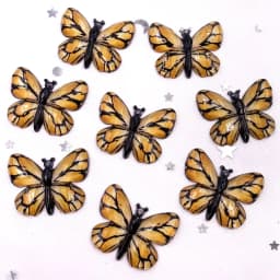 Resin Shiny Colorful Crystal Butterflies Flatback Rhinestone 1 Hole Appliques Ornaments 10pcs Home Figurines decor Crafts