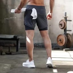 2025 Summer Running Shorts Men 2 in 1 Sports Jogging Fitness Shorts Training Quick Dry Mens Gym Men Shorts Sport gym Short Pants