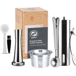 Reusable Stainless Steel Coffee Filters For K-fee Tchibo Cafissimo Caffitaly&Tchibo Machine Refillable Cafe Capsule Pod Tamper