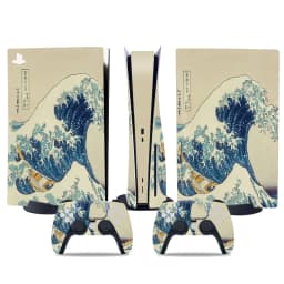Sticker for PS5 Disk Console and 2 Controller Vinyl Decal Decorative Wrap Cover for Game Skin