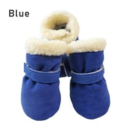 4Pcs/Lot Winter Thick Warm Dog Shoes Soft Plush Non-slip Waterproof Snow Boot Puppy Outdoor Walking Shoes Pet Accessories