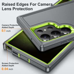 Hybrid 3 In 1 Military Grade Defender Case for Samsung Galaxy S26 Ultra/S23 FE/A56/A36/A15/A14/A13/A54/A53 Kickstand Body Cover