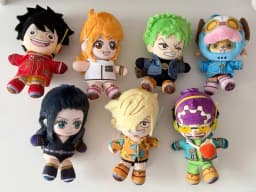 EAKI Licensed One Piece Plush Blind Box Luffy Zoro Nami Full Crew Cute Desktop Ornament Anime Peripheral Present For Anime Hobby
