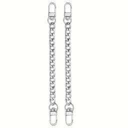 2Pcs Bag Extender Chain Gold Purse Chain Short Purse Strap Flat Handbag Replacement Extender Strap Short Bag Chains