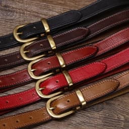 2.8 CM Pure Cowhide Genuine Leather Ladies High Quality Jeans Brass Buckle Belts Cowboy Fashion Designer Belts for Women luxury