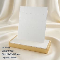 Right Grand High Quality Black Fiberboard Leather Display Stand for 14G 16G Threaded and Threadless Piercing Body Jewelry