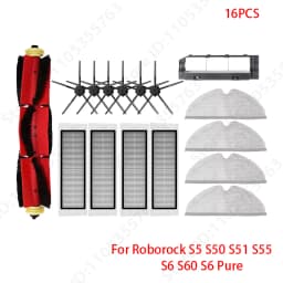 For Roborock S5 S50 S51 S55 S6 S60 S6 Pure Vacuum Cleaner Accessories HEPA Filter Mop Cloth Side Main Brush Spare Parts
