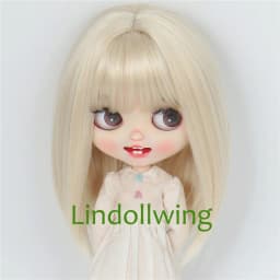 9-10 inch Blyth Wig Short Straight Brown Hair