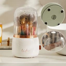 360° Rotating Makeup Organizer Brush Holder Cosmetic Storage Box Pen Case Lipstick Organizer - Clear Plastic Makeup Storage